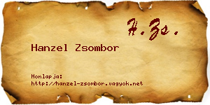 Hanzel Zsombor névjegykártya
