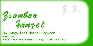 zsombor hanzel business card